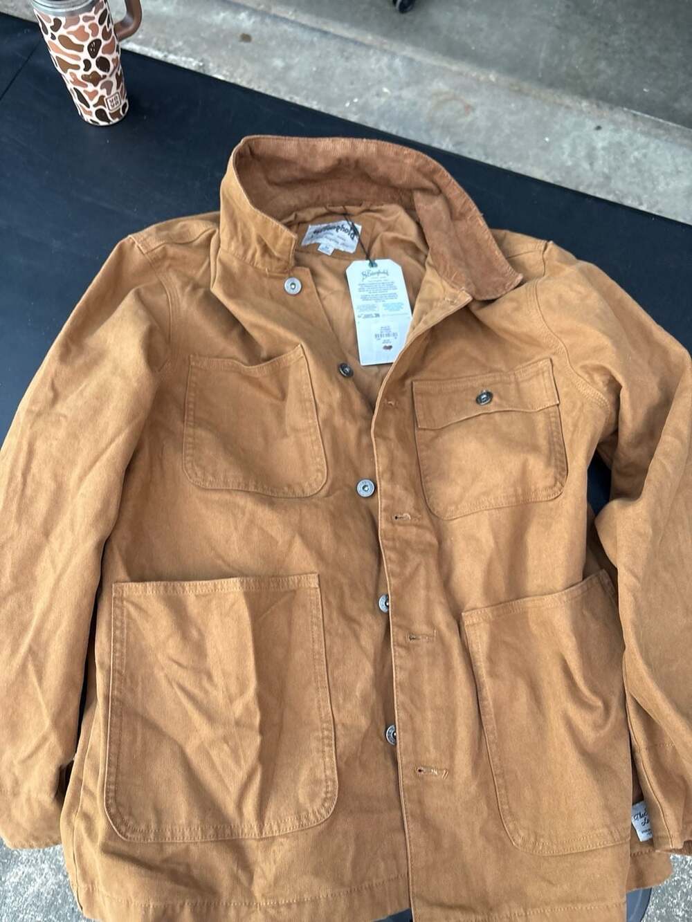 The Stronghold x Primark Brown Canvas Chore Jacket with Corduroy Collar
